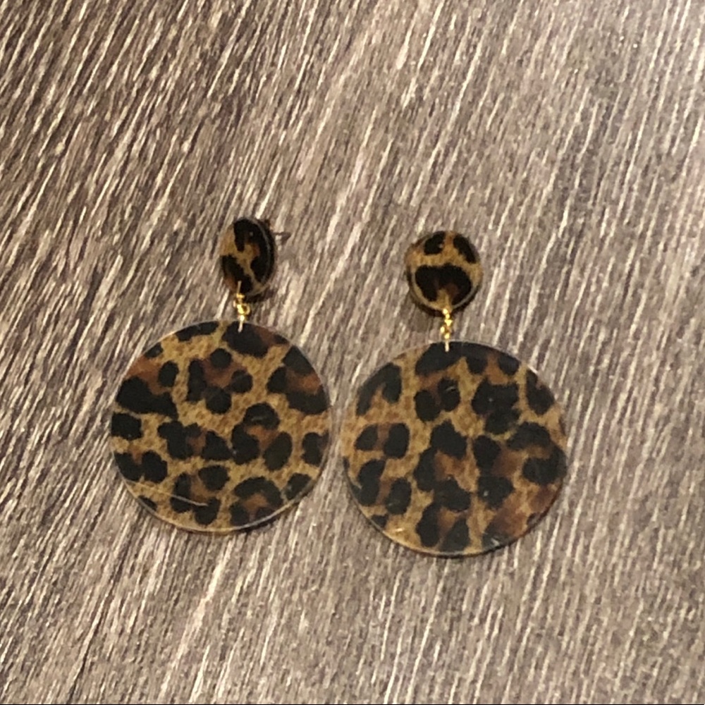 Leopard Print Retro Acrylic Earrings